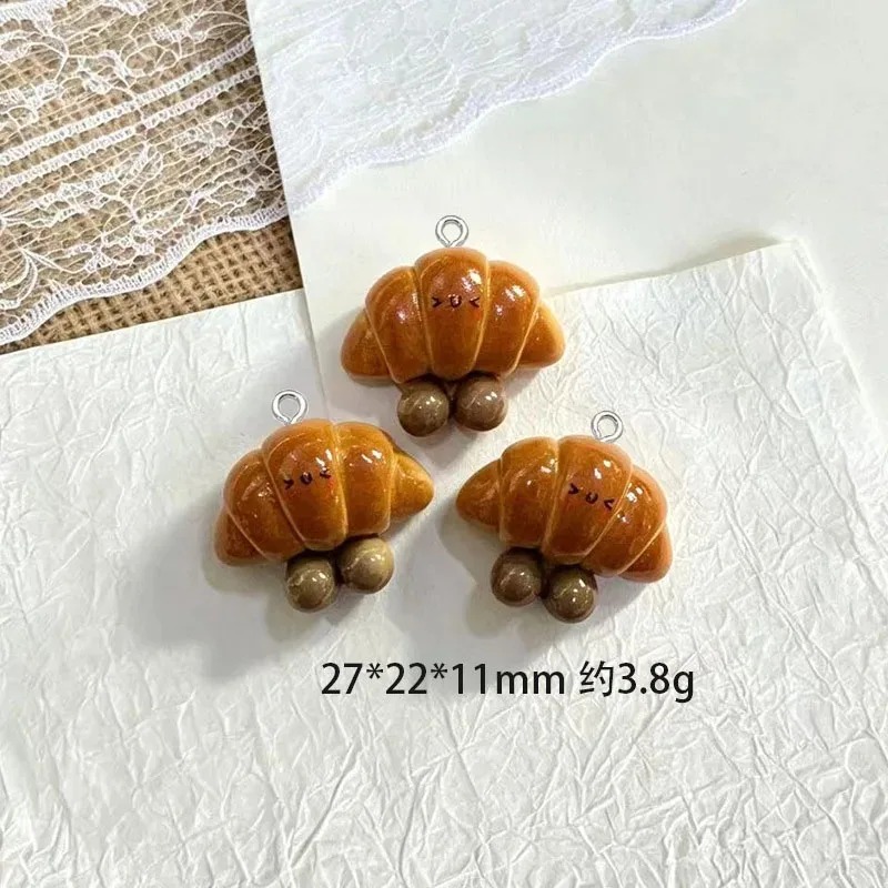Resin Crafts Diy - 10Pcs Realistic Pretzel Resin Charms Mini