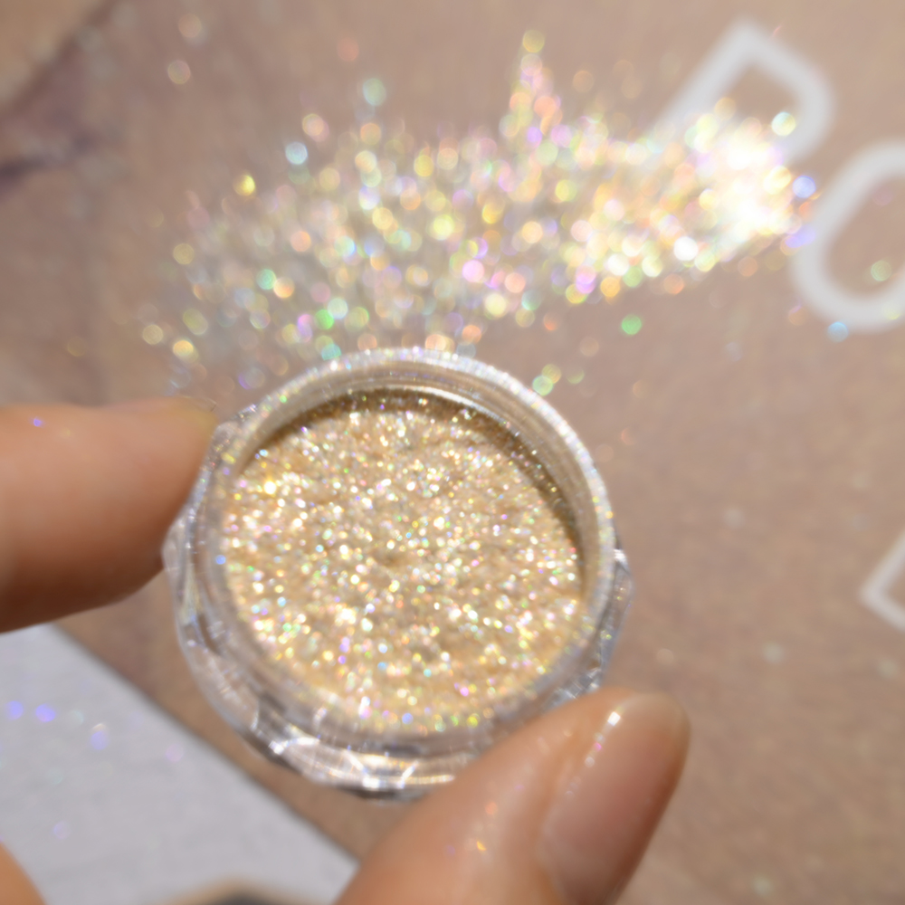 Gold Foil Flakes - Super Shiny Gold Opal Nail Powder