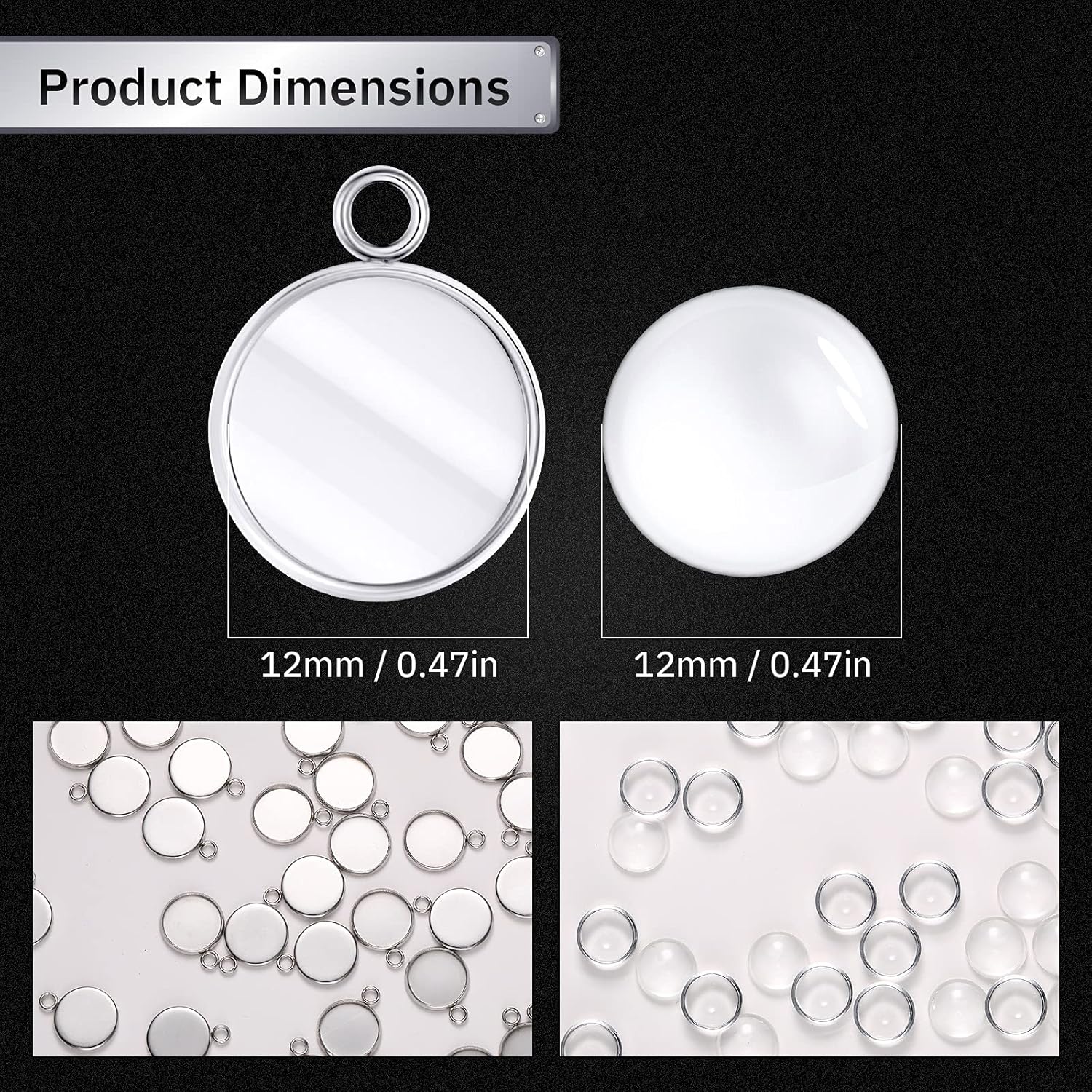 20 Pieces Stainless Steel Roun - Crafting Resin ulasan dan harga