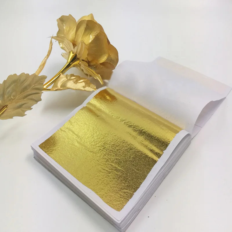 100Pcs Imitation Gold Sliver C - Gold Foil Flakes ulasan dan harga