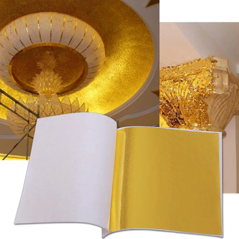 100Pcs Imitation Gold Sliver C - Gold Foil Flakes ulasan dan harga