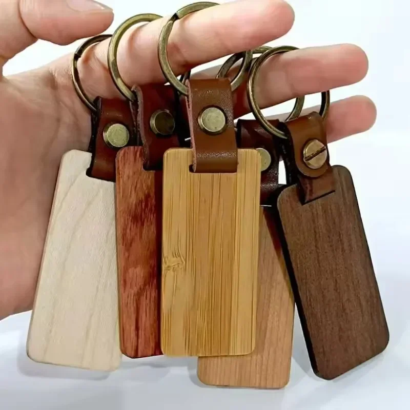 Wooden Keychain Blank Engravab - Wood Ring Blank ulasan dan harga