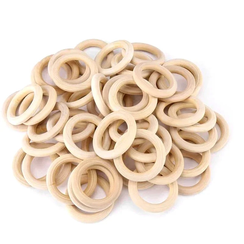 20pcs 30mm Unfinished Smooth W - Wood Ring Blank ulasan dan harga