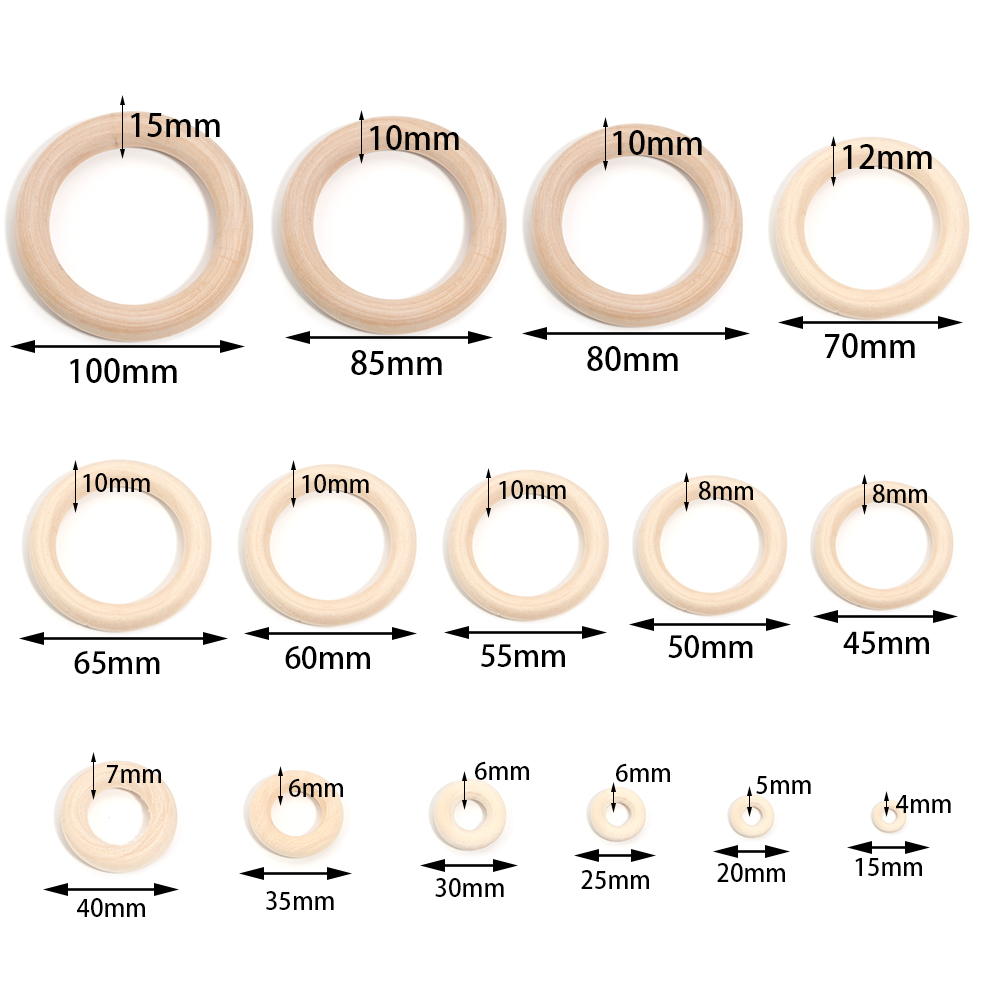 Unfinished Solid Wooden Rings  - Wood Ring Blank ulasan dan harga