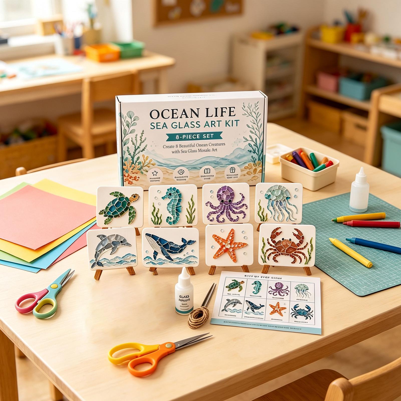 Crushed Glass Art Kit Handmade - Resin Craft For Beginners ulasan dan harga