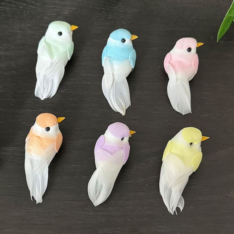 2Pcs Cute Artificial Birds Fak - Resin Craft Material ulasan dan harga