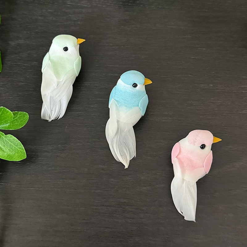 2Pcs Cute Artificial Birds Fak - Resin Craft Material ulasan dan harga