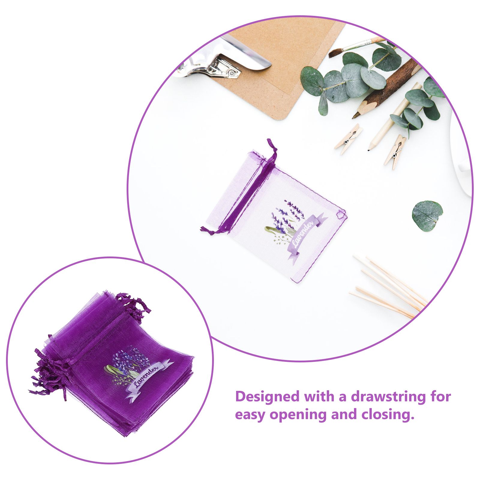 20 Pcs Empty Lavender Sachets  - Dried Flower Bulk ulasan dan harga