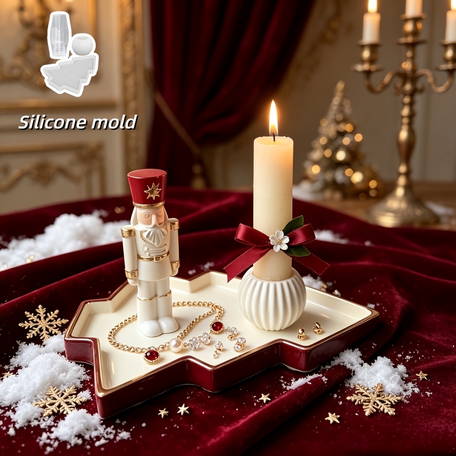 3pcs Nutcracker Soldier Spheri - Silicone Mold Tray ulasan dan harga