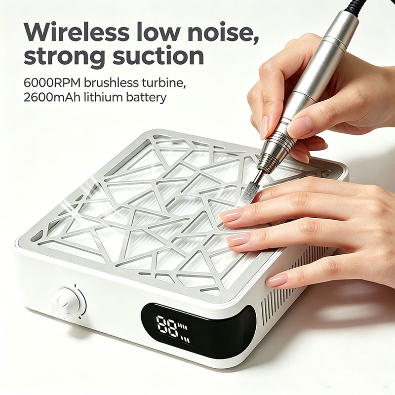 Rechargeable Nail Dust Collect - Vacuum Chamber Small ulasan dan harga