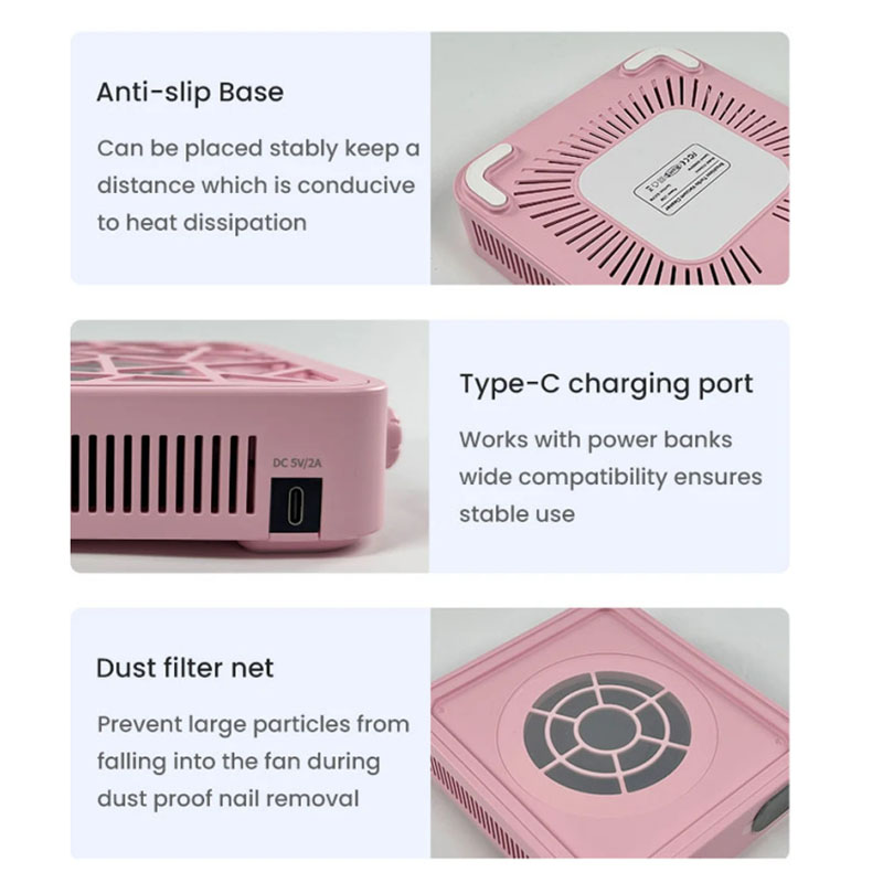 Rechargeable Nail Dust Collect - Vacuum Chamber Small ulasan dan harga