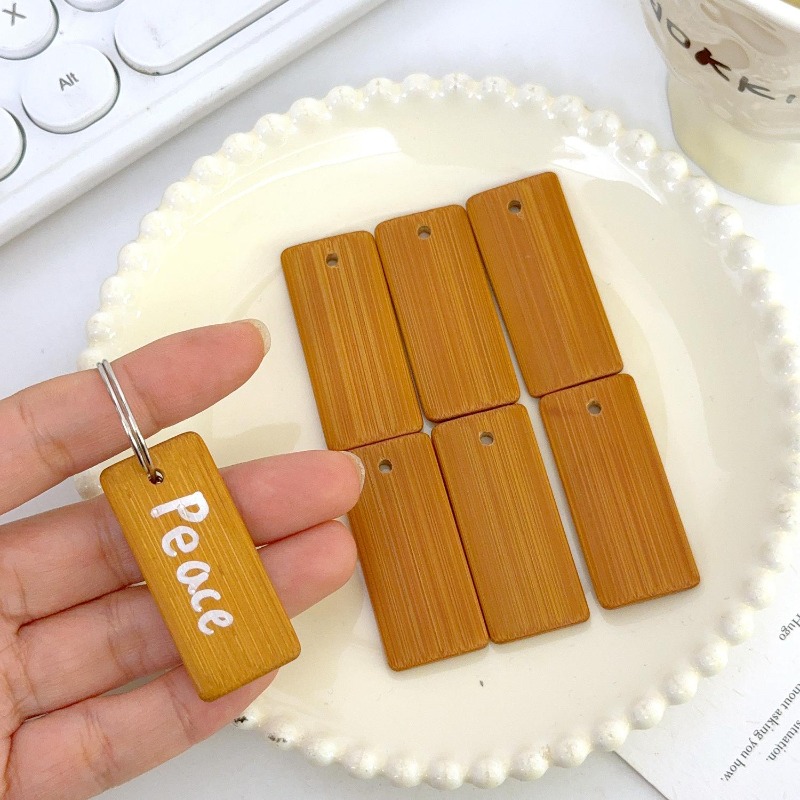 Blank Natural Bamboo Slice Key - Wood Ring Blank ulasan dan harga