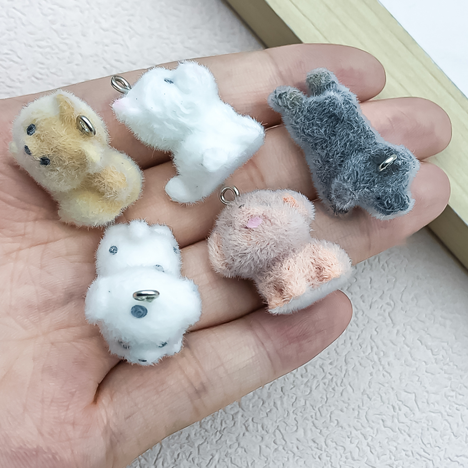 5pcs&1pc Flocked Resin Animal  - Resin Craft Material ulasan dan harga