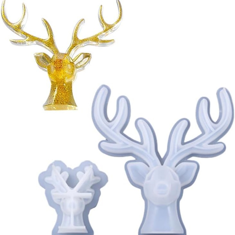 2 Pieces of Deer Antlers Ornam - Resin Craft Ideas ulasan dan harga