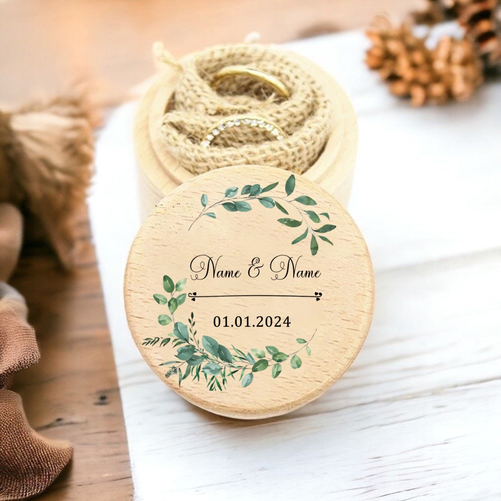 Personalized Wedding Ring Box  - Wood Ring Blank ulasan dan harga