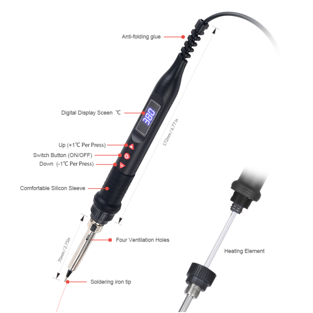 JCD 750W Micro Heat Gun Rework - Heat Gun Small ulasan dan harga