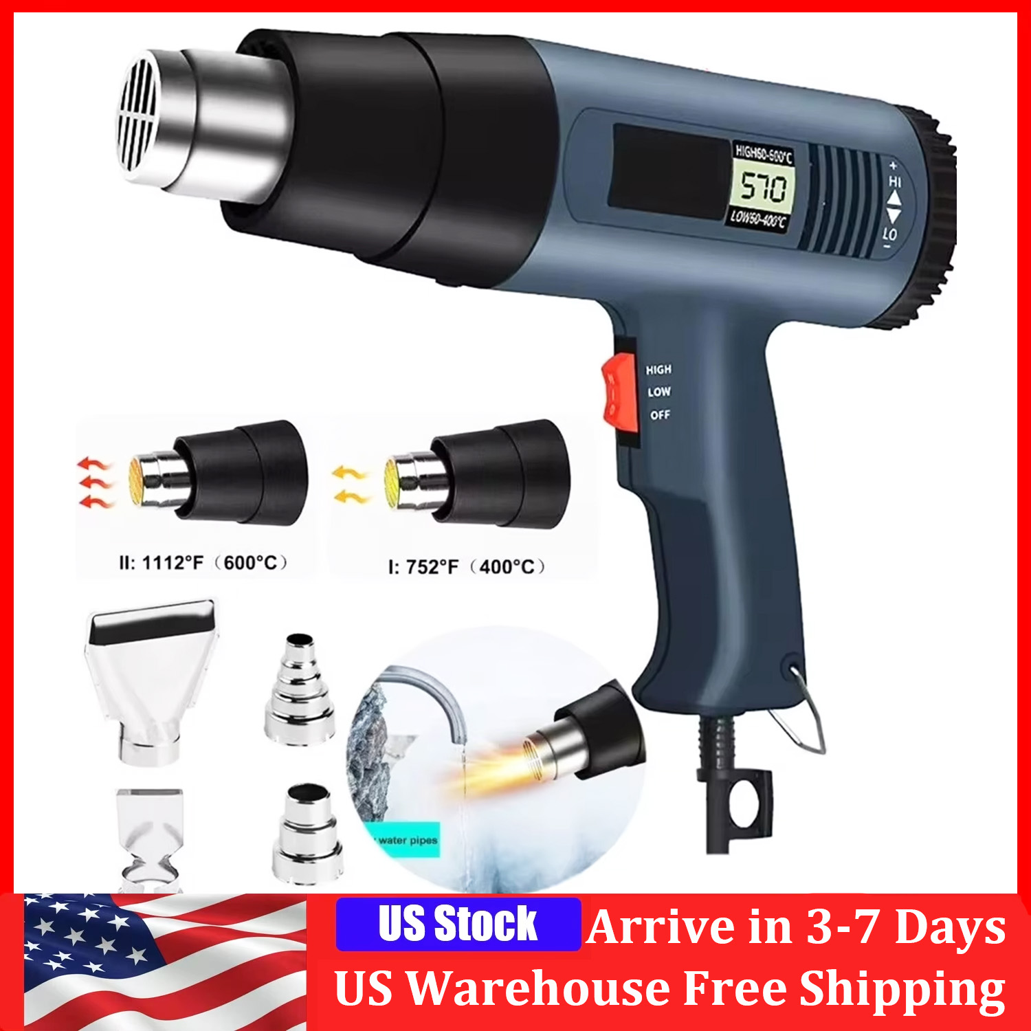 2000W Electric Heat Gun With L - Heat Gun Small ulasan dan harga