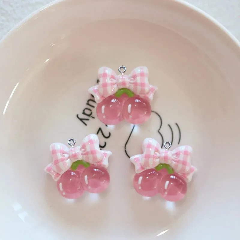 10Pcs Cute Cherry Rabbit Resin - Resin Crafts Diy ulasan dan harga