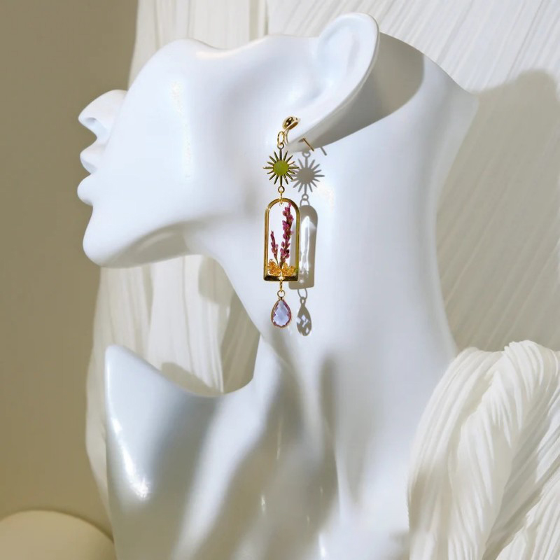 Unique Purple Lavender Earring - Dried Flower Bulk ulasan dan harga