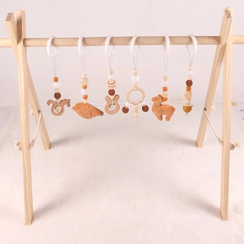 6Pcs Wooden Baby Toys Wooden B - Wood Ring Blank ulasan dan harga