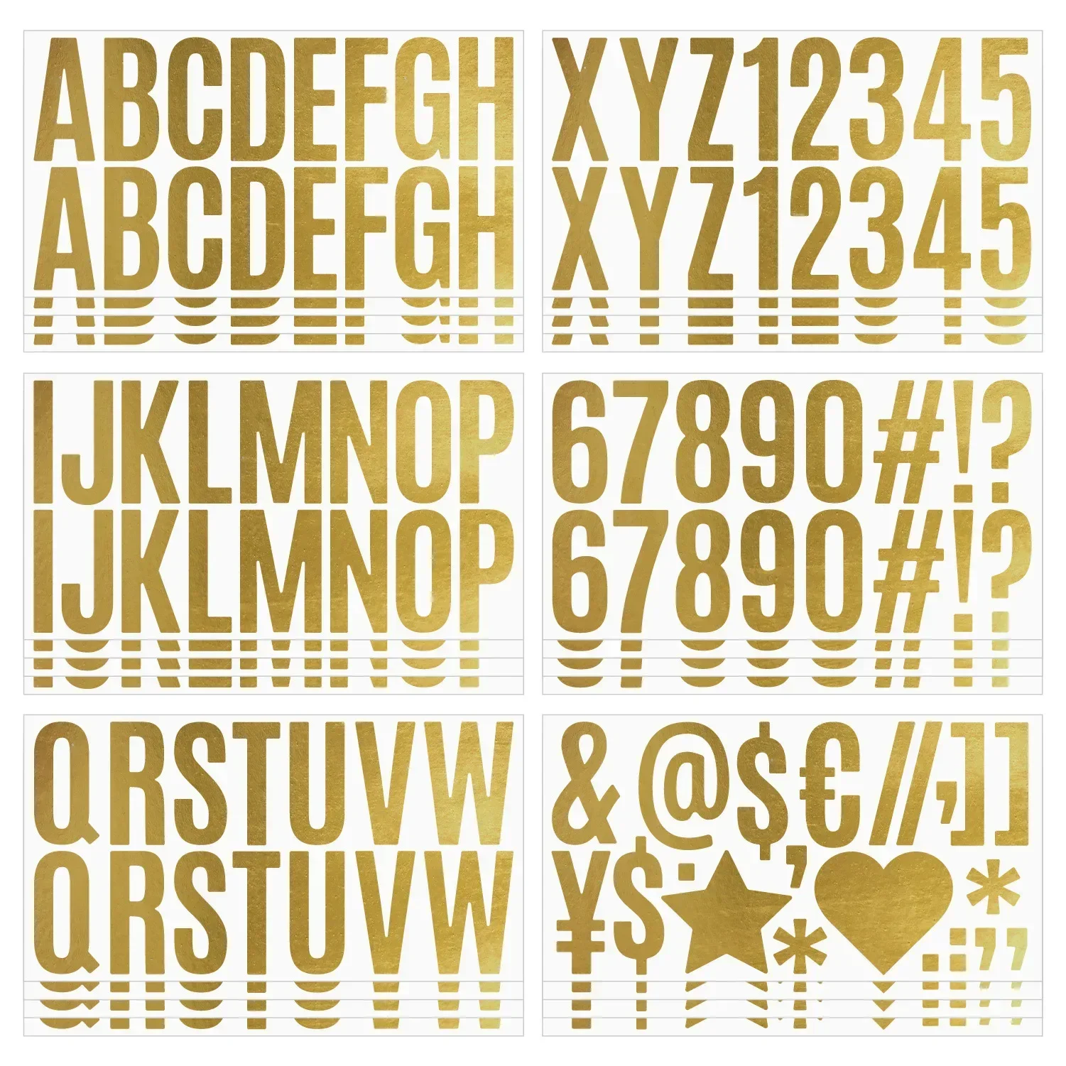 100 Pcs 6 Sheets Gold Letter S - Gold Foil Flakes ulasan dan harga