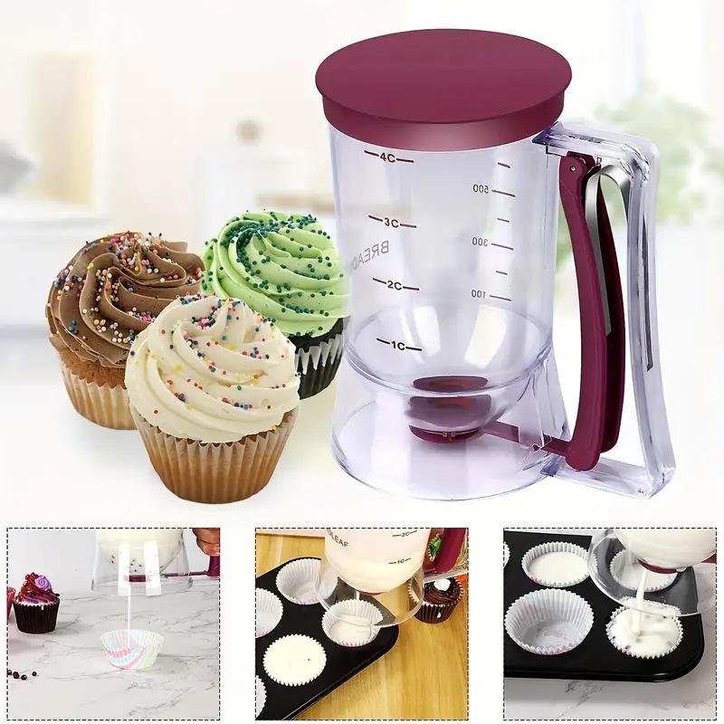 900ml Batter Dispenser Cupcake - Mixing Cup Silicone ulasan dan harga