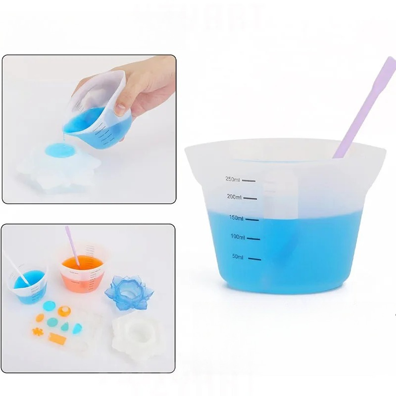 1pc Creative Simple 500ml /250 - Mixing Cup Silicone ulasan dan harga